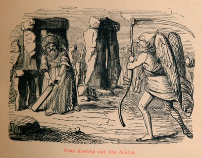 Le Temps éliminant les druides, c1860 - John Leech
