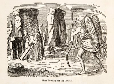 Le temps éliminant les druides, de The Comic History of England, pub. 1864 - John Leech