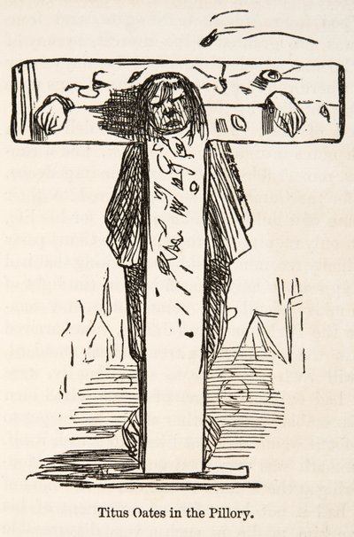 Titus Oates au pilori, de The Comic History of England, pub. 1864 - John Leech