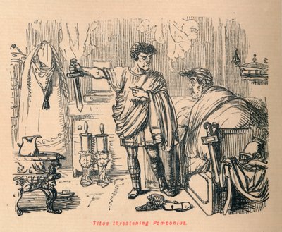 Titus menaçant Pomponius, 1852 - John Leech