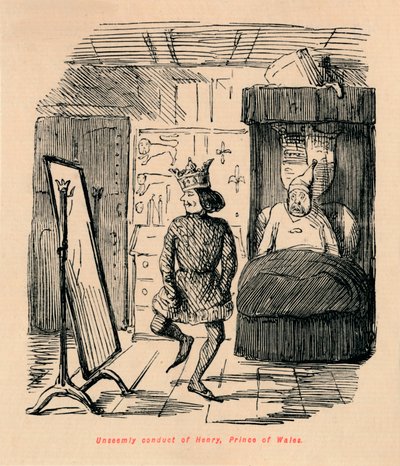 Conduite indécente de Henry, prince de Galles, vers 1860 - John Leech