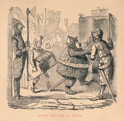 William partant pour la France - John Leech
