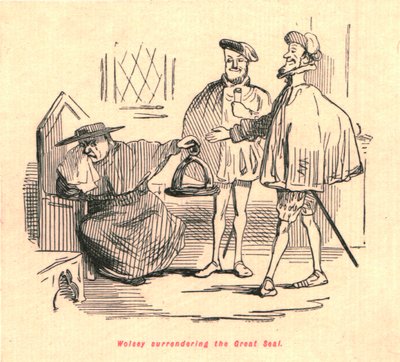 Wolsey remettant le Grand Sceau, 1897 - John Leech
