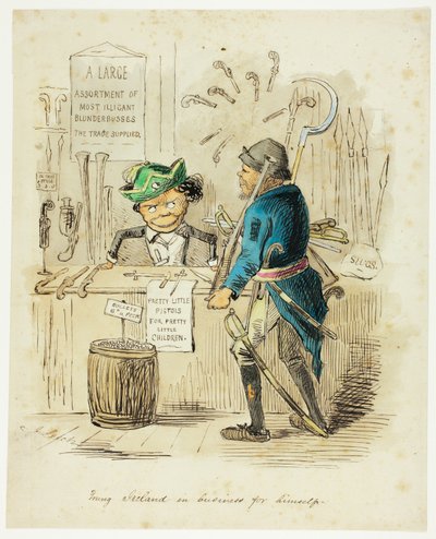 Jeune Irlande en affaires pour lui-même - John Leech