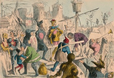 Embarquement du roi Henri V à Southampton. A.D. 1415, 1850 - John Leech and Gilbert Abbott A Beckett