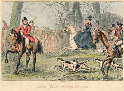 Lucy Glitters montrant le chemin, 1865 - John Leech and Hablot Knight Browne