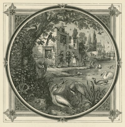 Chaque oiseau chante selon son bec (gravure) - John Leighton