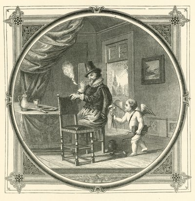 La fumée est la nourriture des amoureux (gravure) - John Leighton