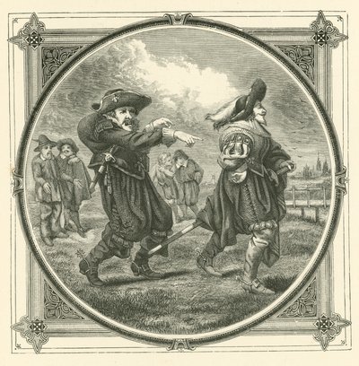 Le bossu ne voit pas sa propre bosse, mais il voit celle de son voisin (gravure) - John Leighton
