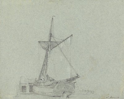 Une barge - John Linnell
