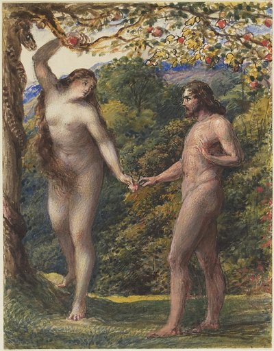 Ève offrant le fruit défendu à Adam, 1830-35 - John Linnell