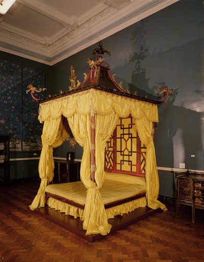 Lit à baldaquin, de style chinois, années 1750 - John Linnell