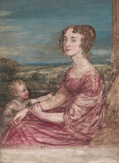 Mme William Wilberforce et enfant - John Linnell
