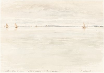 Voiliers sur la rivière Southampton - John Linnell
