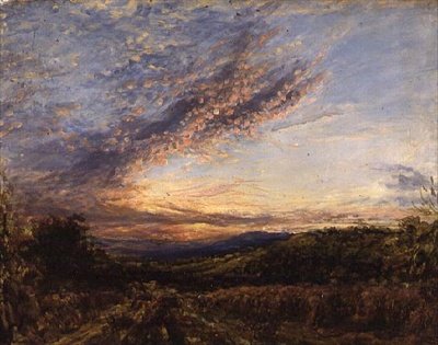 Coucher de soleil sur un paysage de lande, début des années 1850 - John Linnell