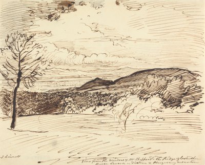 Vue depuis la fenêtre de M. Sheppard, The Ridge, Gloucestershire - John Linnell