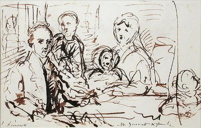 William Albin Garratt et sa famille, c.1830 - John Linnell