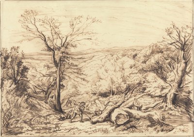 Bûcherons dans une forêt - John Linnell