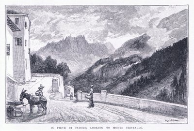 À Pieve Di Cadore, vue sur Monte Cristallo, du Magazine of Art 1893, Cassell and Company - John MacWhirter