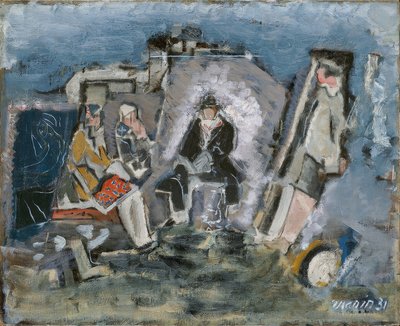 Des personnages dans la salle d’attente - John Marin