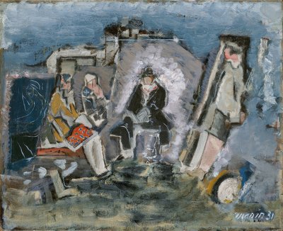 Figures dans une salle d
