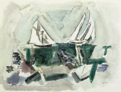Schooner Yachts, Dear Isle, Maine - John Marin