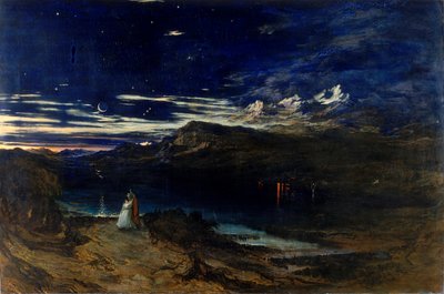 Arthur et Aegle dans la vallée heureuse, 1849 - John Martin