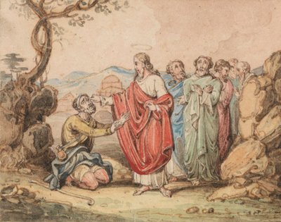 Christ guérissant un aveugle - John Martin