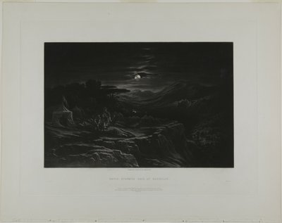 David épargne Saül à Hachilah, des Illustrations de la Bible - John Martin