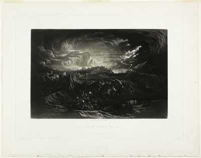 Chute des murs de Jéricho, des Illustrations de la Bible - John Martin