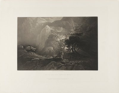 Moïse et le Buisson Ardent, des Illustrations de la Bible - John Martin