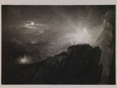 Les Anges gardant le Paradis la nuit, illustration pour « Le Paradis perdu » de John Milton, Livre 4, Ligne 866 - John Martin