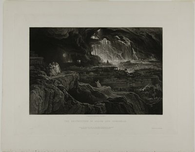 La destruction de Sodome et Gomorrhe, des Illustrations de la Bible - John Martin