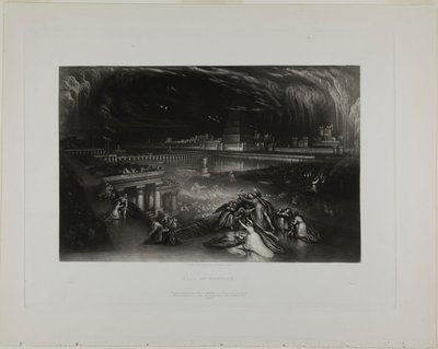 La chute de Babylone, des Illustrations de la Bible - John Martin