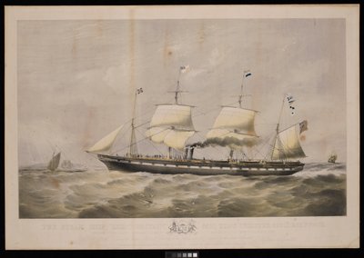 Le navire à vapeur Great Britain... Propriétaires Messrs Gibbs & Co... Aux peuples de Grande-Bretagne et des États-Unis d