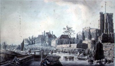 Église de Tous les Saints et le Palais des Archevêques, Maidstone - John Melchior Barralet