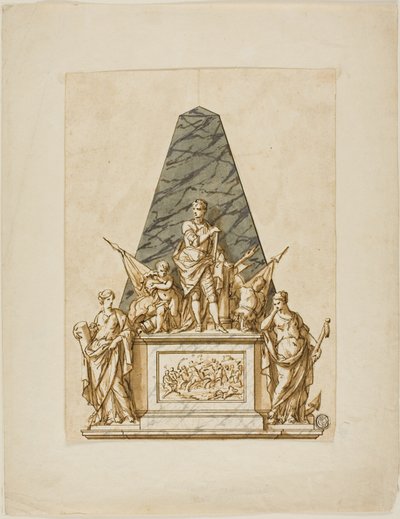 Projet non exécuté pour le monument au premier duc de Marlborough - John Michael Rysbrack
