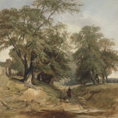 Un paysage avec un cavalier, vers 1850 - John Middleton