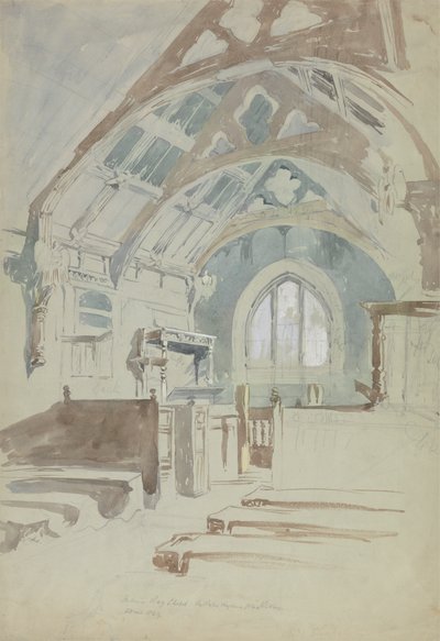 Intérieur de la chapelle Rag, chez Sir Robert Vaugn, Nord du Pays de Galles - John Middleton