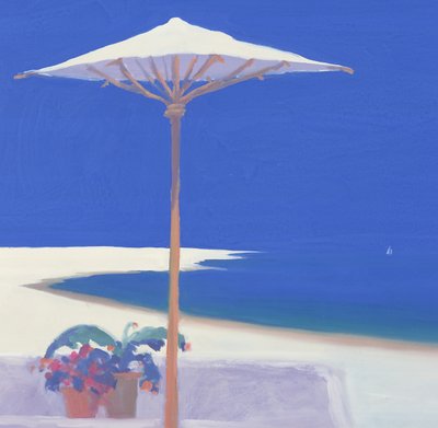 Yacht passant la terrasse, 1999 - John Miller