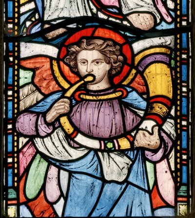 Ange soufflant dans une trompette - John Millner Allen