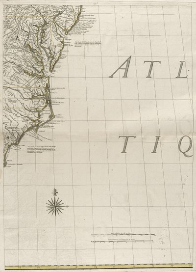 Carte des dominions britanniques et français en Amérique, 1756 - John Mitchell