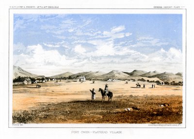 Fort Owen, village Flathead, USA, 1856 - John Mix Stanley