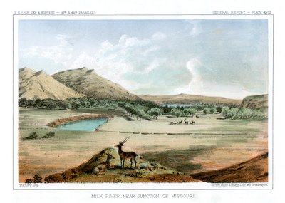 Rivière Milk, près de la jonction du Missouri, 1856 - John Mix Stanley