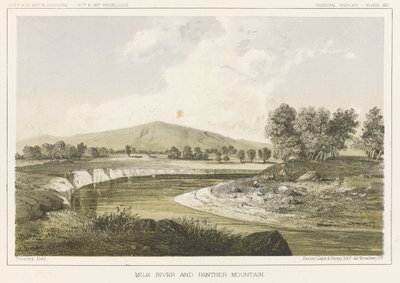 Rivière de Lait et Montagne Panthère - John Mix Stanley