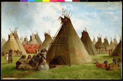Campement indien des prairies, vers 1870 - John Mix Stanley