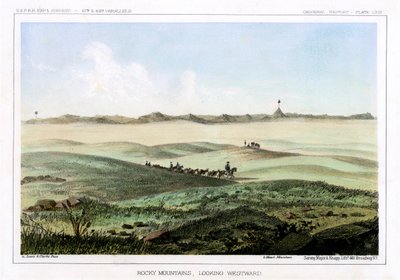 Les Montagnes Rocheuses, vue vers l