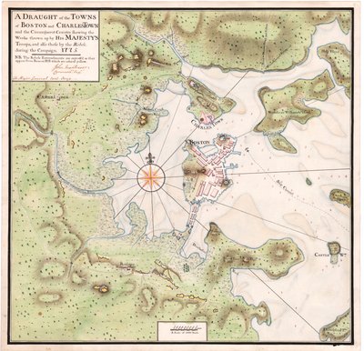 Carte de Boston par Montresor - John Montresor