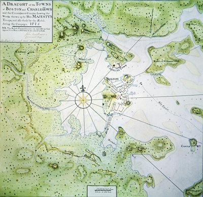 Carte de Boston et Charlestown - John Montresor