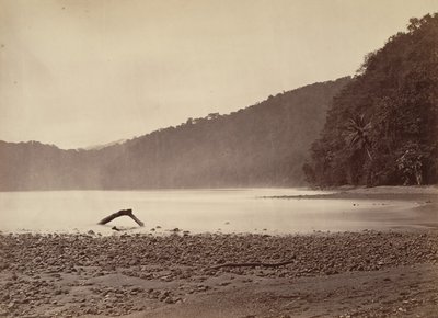 Paysage tropical, le terminus du canal proposé, baie de Limon, 1871 - John Moran